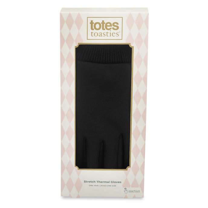 totes toasties® Ladies Premium Stretch Thermal Lined Gloves with SmarTouch Black Extra Image 7